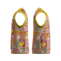 Niue Monuina e Kilisimasi Christmas Knitted V-Neck Vest Pacific Patchwork Xmas Vibes - Polynesian Pride