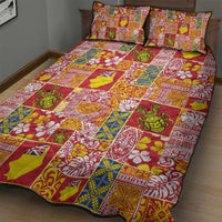 Niue Monuina e Kilisimasi Quilt Bed Set Pacific Patchwork Xmas Vibes - Polynesian Pride