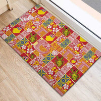 Niue Monuina e Kilisimasi Rubber Doormat Pacific Patchwork Xmas Vibes LT9 - Polynesian Pride
