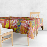 Niue Monuina e Kilisimasi Tablecloth Pacific Patchwork Xmas Vibes LT9 - Polynesian Pride