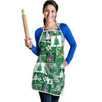 Norfolk Island Meri Krismas Apron Pacific Patchwork Xmas Vibes LT9 - Polynesian Pride