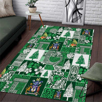 Norfolk Island Meri Krismas Area Rug Pacific Patchwork Xmas Vibes - Polynesian Pride