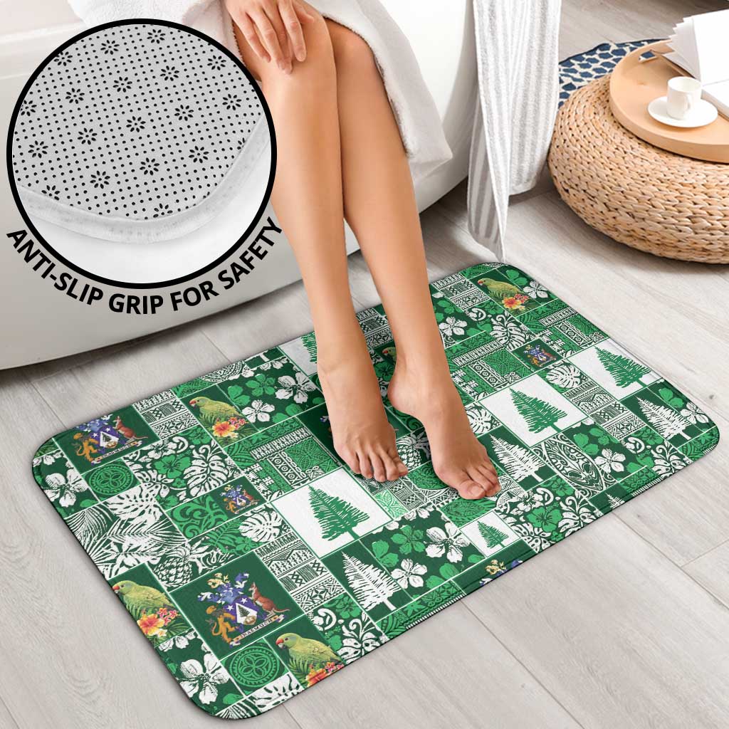 Norfolk Island Meri Krismas Bathroom Set Pacific Patchwork Xmas Vibes - Polynesian Pride