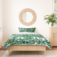 Norfolk Island Meri Krismas Bedding Set Pacific Patchwork Xmas Vibes - Polynesian Pride