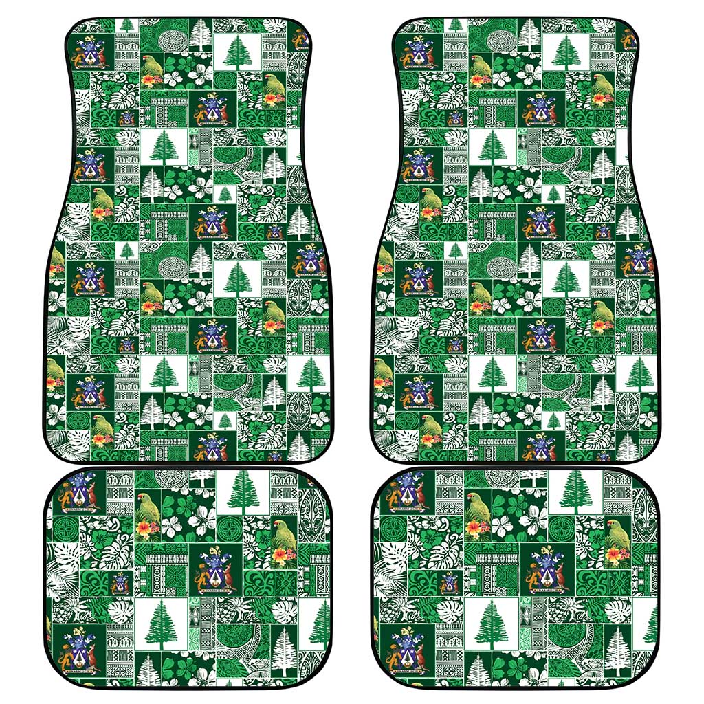 Norfolk Island Meri Krismas Car Mats Pacific Patchwork Xmas Vibes LT9 - Polynesian Pride