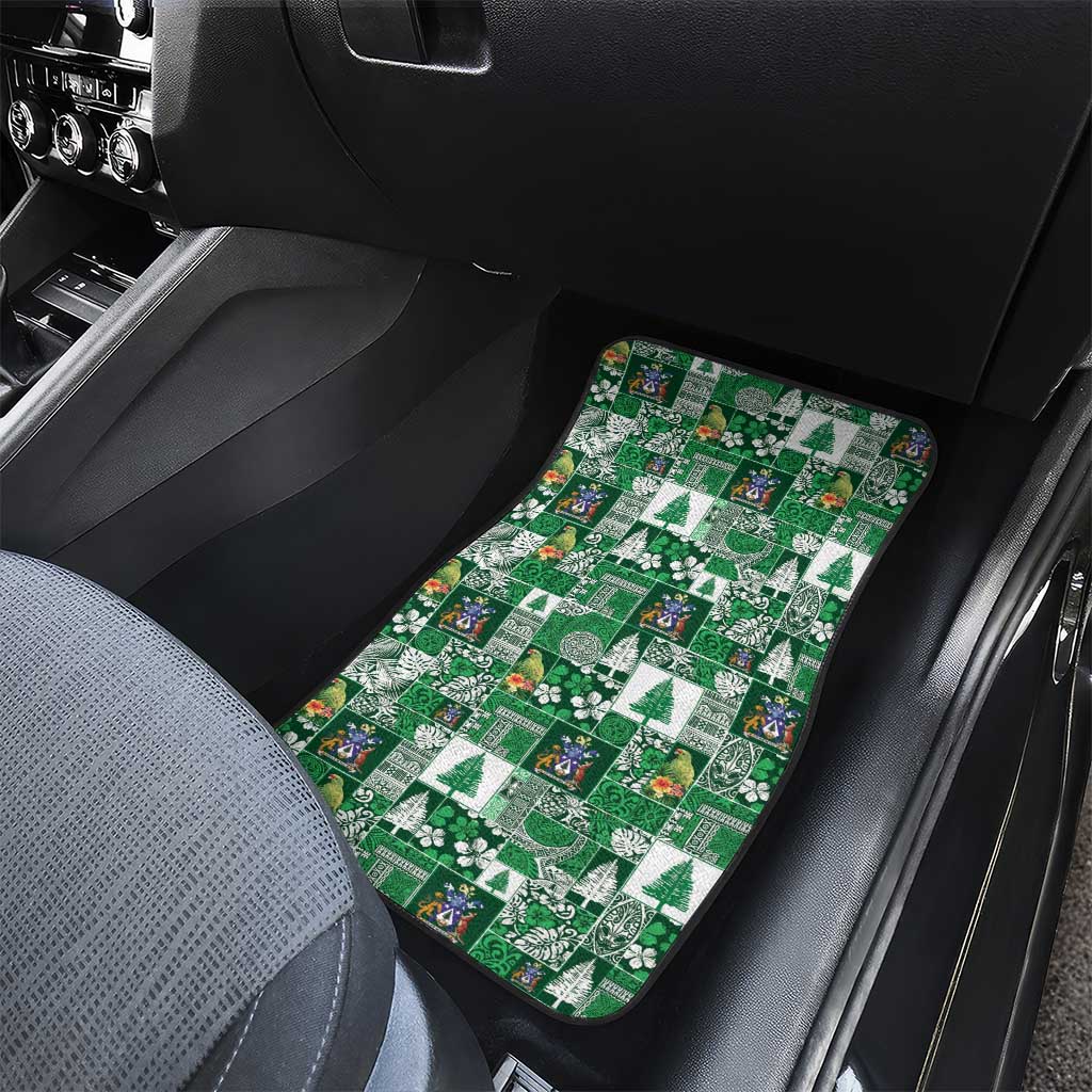 Norfolk Island Meri Krismas Car Mats Pacific Patchwork Xmas Vibes LT9 - Polynesian Pride