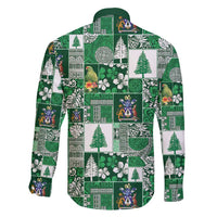 Norfolk Island Meri Krismas Family Matching Mermaid Dress and Hawaiian Shirt Pacific Patchwork Xmas Vibes - Polynesian Pride