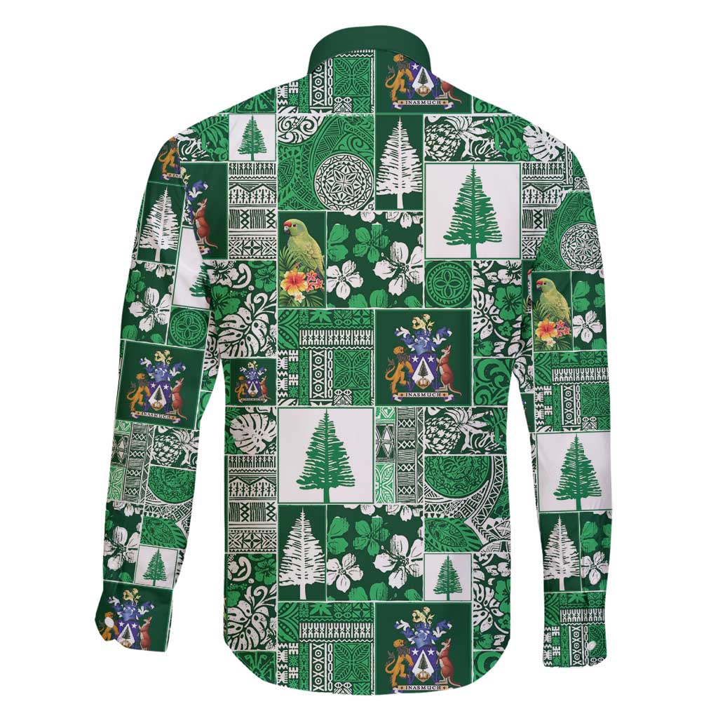 Norfolk Island Meri Krismas Family Matching Tank Maxi Dress and Hawaiian Shirt Pacific Patchwork Xmas Vibes - Polynesian Pride