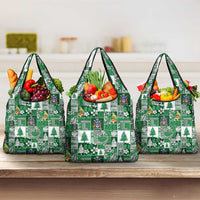 Norfolk Island Meri Krismas Grocery Bag Pacific Patchwork Xmas Vibes - Polynesian Pride