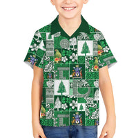 Norfolk Island Meri Krismas Kid Hawaiian Shirt Pacific Patchwork Xmas Vibes - Polynesian Pride