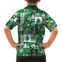 Norfolk Island Meri Krismas Kid Hawaiian Shirt Pacific Patchwork Xmas Vibes - Polynesian Pride