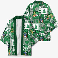 Norfolk Island Meri Krismas Kimono Pacific Patchwork Xmas Vibes - Polynesian Pride