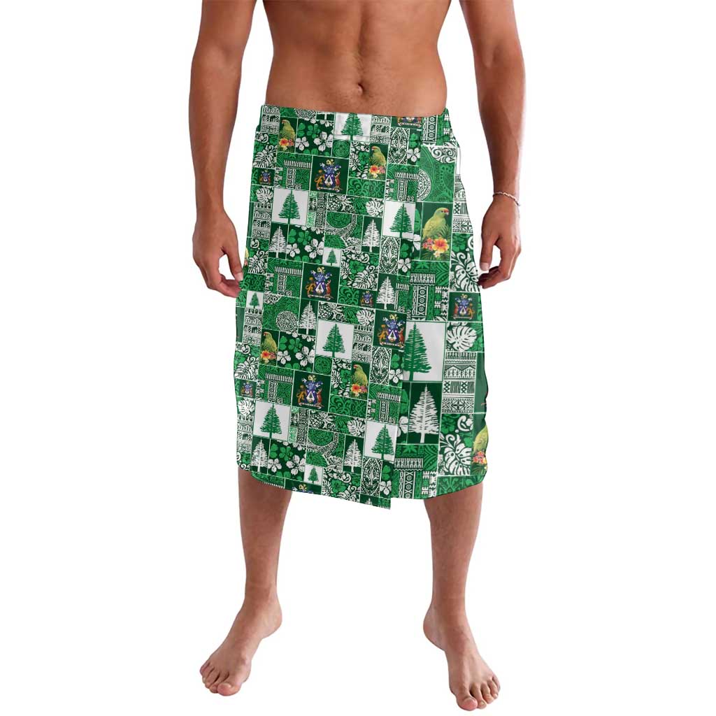 Norfolk Island Meri Krismas Lavalava Pacific Patchwork Xmas Vibes - Polynesian Pride
