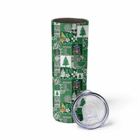 Norfolk Island Meri Krismas Skinny Tumbler Pacific Patchwork Xmas Vibes LT9 - Polynesian Pride