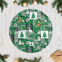 Norfolk Island Meri Krismas Tree Skirt Pacific Patchwork Xmas Vibes LT9 Casual Green - Polynesian Pride