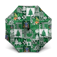 Norfolk Island Meri Krismas Umbrella Pacific Patchwork Xmas Vibes - Polynesian Pride