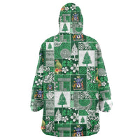 Norfolk Island Meri Krismas Wearable Blanket Hoodie Pacific Patchwork Xmas Vibes LT9 - Polynesian Pride