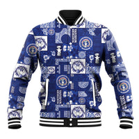 Northern Mariana Islands Magof Nochebuena Baseball Jacket Pacific Patchwork Xmas Vibes LT9 Unisex Blue - Polynesian Pride