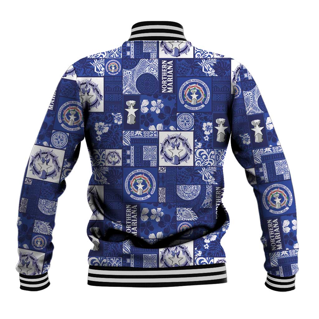 Northern Mariana Islands Magof Nochebuena Baseball Jacket Pacific Patchwork Xmas Vibes LT9 - Polynesian Pride