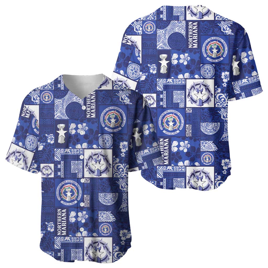 Northern Mariana Islands Magof Nochebuena Baseball Jersey Pacific Patchwork Xmas Vibes LT9 - Polynesian Pride