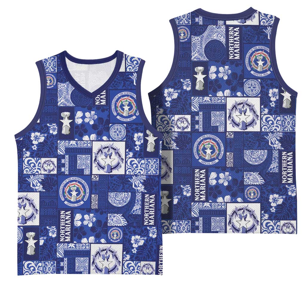 Northern Mariana Islands Magof Nochebuena Basketball Jersey Pacific Patchwork Xmas Vibes LT9 - Polynesian Pride