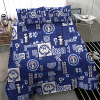 Northern Mariana Islands Magof Nochebuena Bedding Set Pacific Patchwork Xmas Vibes - Polynesian Pride