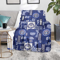 Northern Mariana Islands Magof Nochebuena Blanket Pacific Patchwork Xmas Vibes - Polynesian Pride