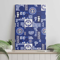 Northern Mariana Islands Magof Nochebuena Canvas Wall Art Pacific Patchwork Xmas Vibes LT9 - Polynesian Pride