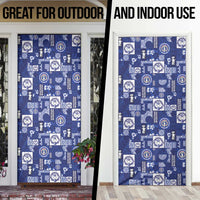 Northern Mariana Islands Magof Nochebuena Door Cover Pacific Patchwork Xmas Vibes LT9 - Polynesian Pride