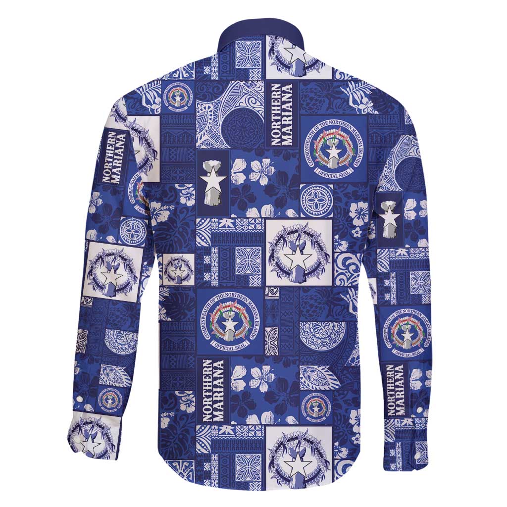 Northern Mariana Islands Magof Nochebuena Family Matching Off Shoulder Maxi Dress and Hawaiian Shirt Pacific Patchwork Xmas Vibes - Polynesian Pride