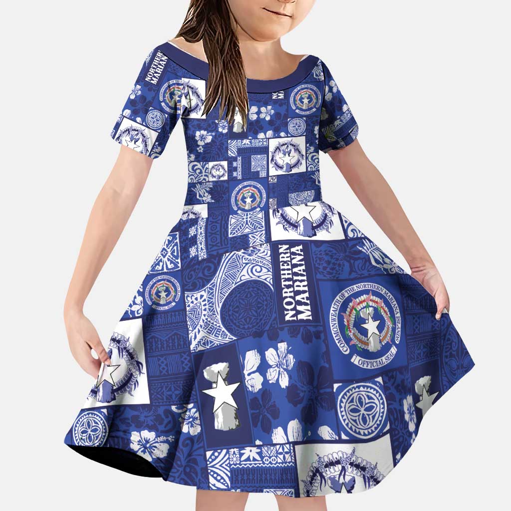 Northern Mariana Islands Magof Nochebuena Family Matching Puletasi and Hawaiian Shirt Pacific Patchwork Xmas Vibes - Polynesian Pride