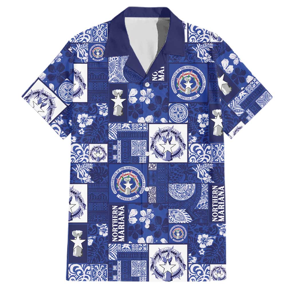 Northern Mariana Islands Magof Nochebuena Family Matching Puletasi and Hawaiian Shirt Pacific Patchwork Xmas Vibes - Polynesian Pride