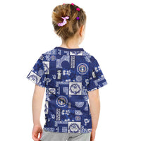 Northern Mariana Islands Magof Nochebuena Kid T Shirt Pacific Patchwork Xmas Vibes LT9 - Polynesian Pride