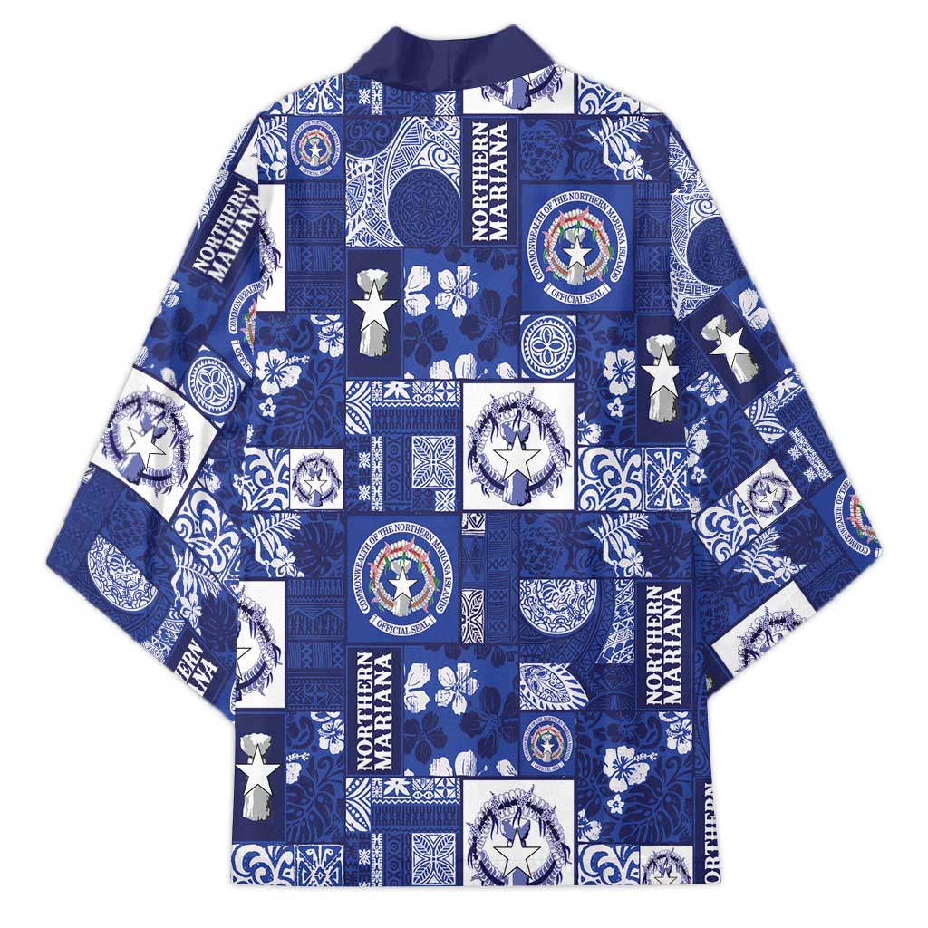 Northern Mariana Islands Magof Nochebuena Kimono Pacific Patchwork Xmas Vibes - Polynesian Pride