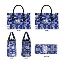Northern Mariana Islands Magof Nochebuena Leather Bag Pacific Patchwork Xmas Vibes LT9 - Polynesian Pride