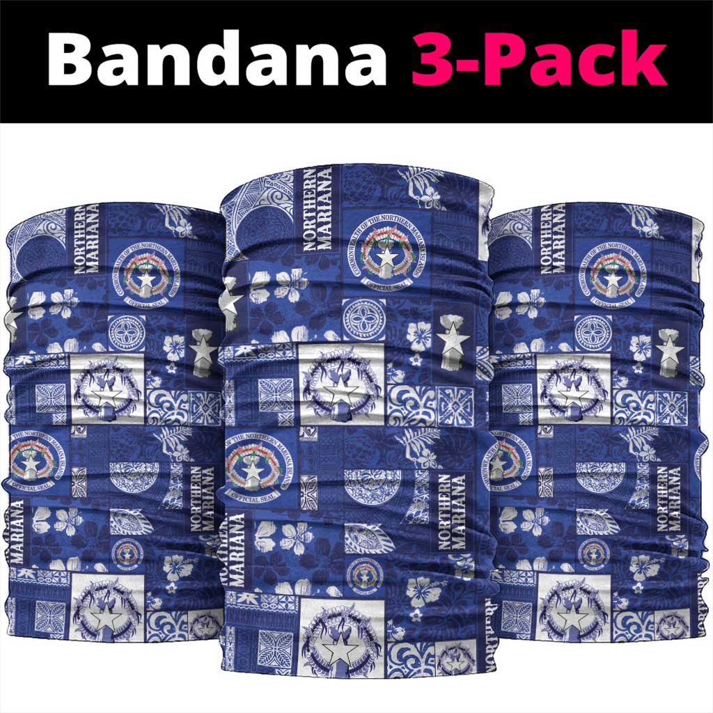 Northern Mariana Islands Magof Nochebuena Neck Gaiter Pacific Patchwork Xmas Vibes - Polynesian Pride