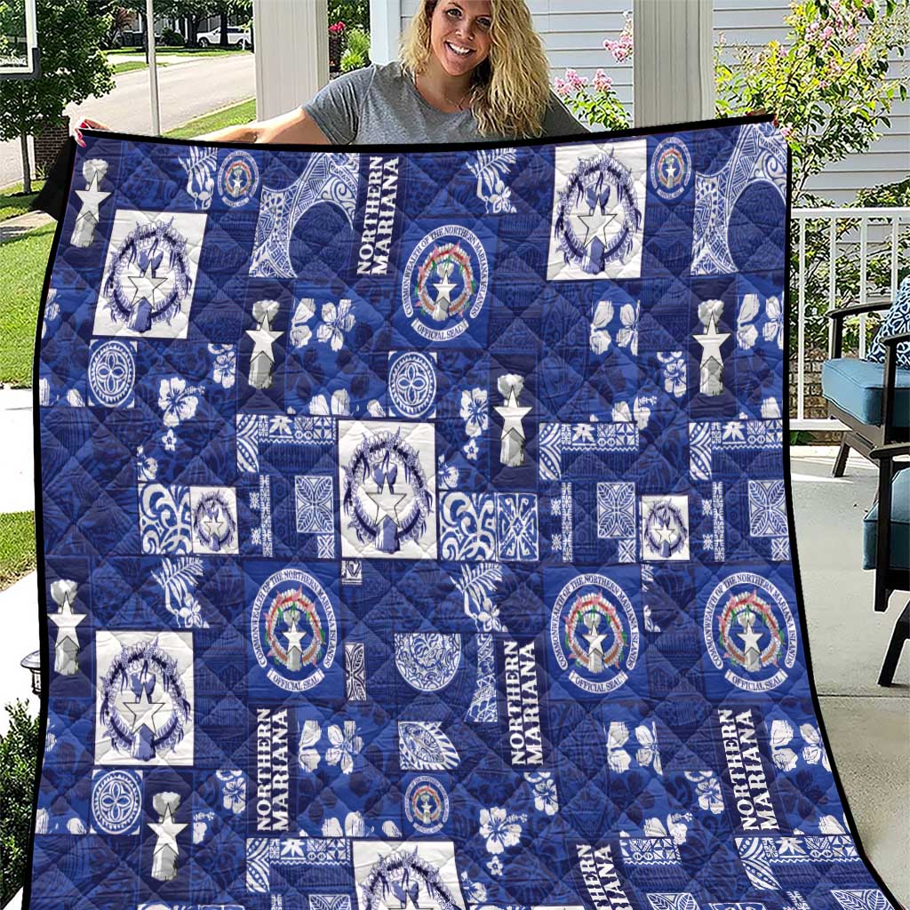 Northern Mariana Islands Magof Nochebuena Quilt Pacific Patchwork Xmas Vibes - Polynesian Pride