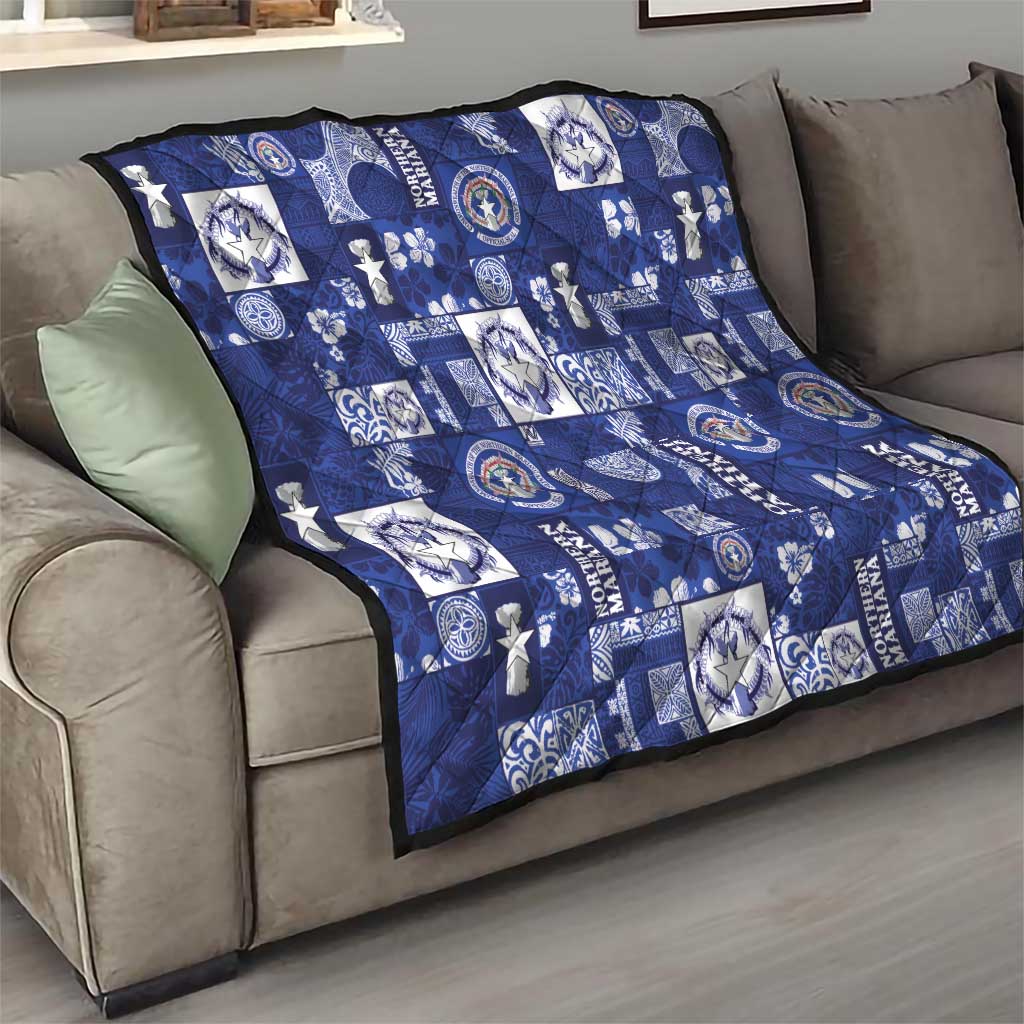 Northern Mariana Islands Magof Nochebuena Quilt Pacific Patchwork Xmas Vibes - Polynesian Pride