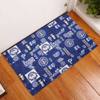 Northern Mariana Islands Magof Nochebuena Rubber Doormat Pacific Patchwork Xmas Vibes LT9 - Polynesian Pride