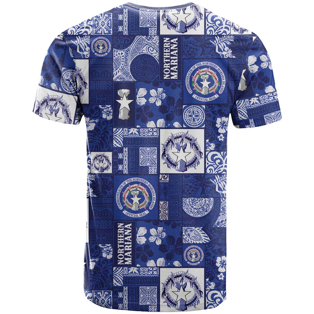 Northern Mariana Islands Magof Nochebuena T Shirt Pacific Patchwork Xmas Vibes LT9 - Polynesian Pride