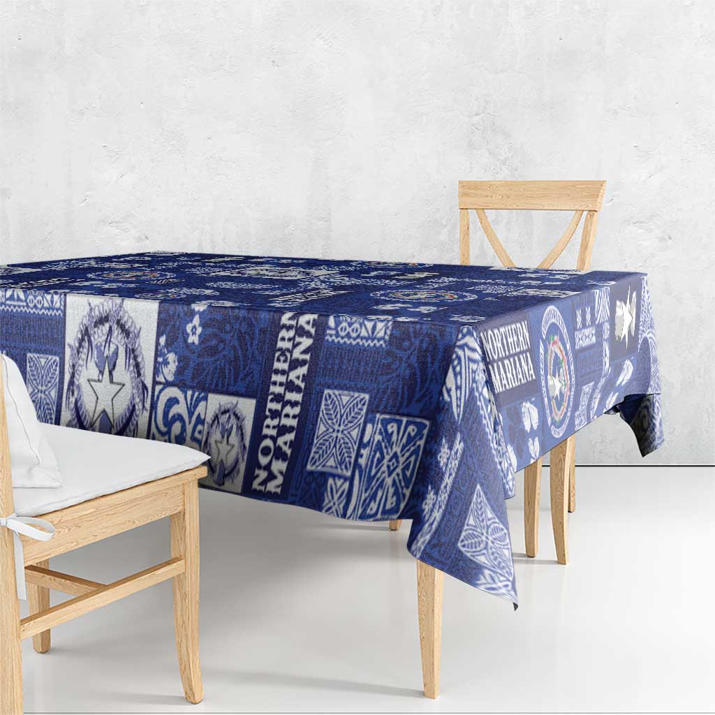 Northern Mariana Islands Magof Nochebuena Tablecloth Pacific Patchwork Xmas Vibes LT9 - Polynesian Pride