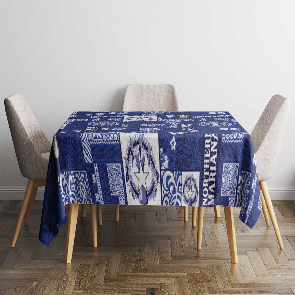 Northern Mariana Islands Magof Nochebuena Tablecloth Pacific Patchwork Xmas Vibes LT9 - Polynesian Pride