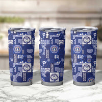 Northern Mariana Islands Magof Nochebuena Tumbler Cup Pacific Patchwork Xmas Vibes LT9 - Polynesian Pride