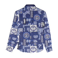 Northern Mariana Islands Magof Nochebuena Women Casual Shirt Pacific Patchwork Xmas Vibes - Polynesian Pride