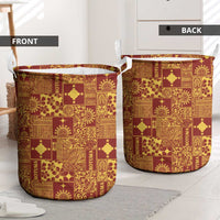 Rotuma Faiakse'ea 'e Kirisimasi Laundry Basket Pacific Patchwork Xmas Vibes LT9 - Polynesian Pride