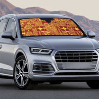 Rotuma Faiakse'ea 'e Kirisimasi Auto Sun Shade Pacific Patchwork Xmas Vibes - Polynesian Pride