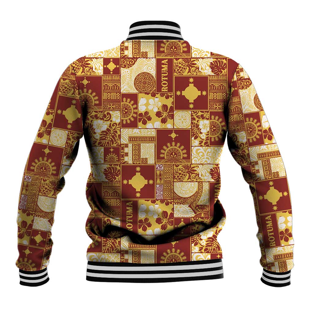 Rotuma Faiakse'ea 'e Kirisimasi Baseball Jacket Pacific Patchwork Xmas Vibes LT9 - Polynesian Pride