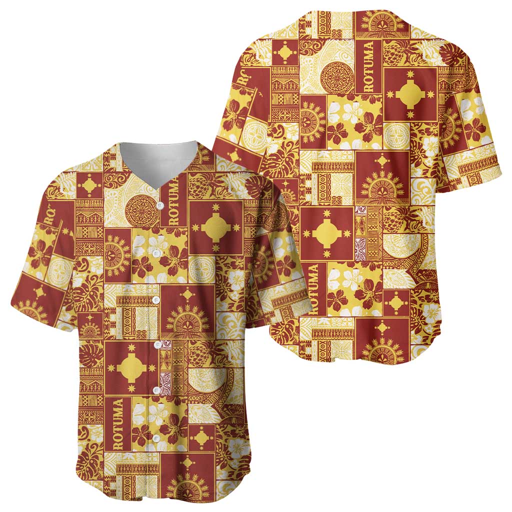 Rotuma Faiakse'ea 'e Kirisimasi Baseball Jersey Pacific Patchwork Xmas Vibes LT9 - Polynesian Pride