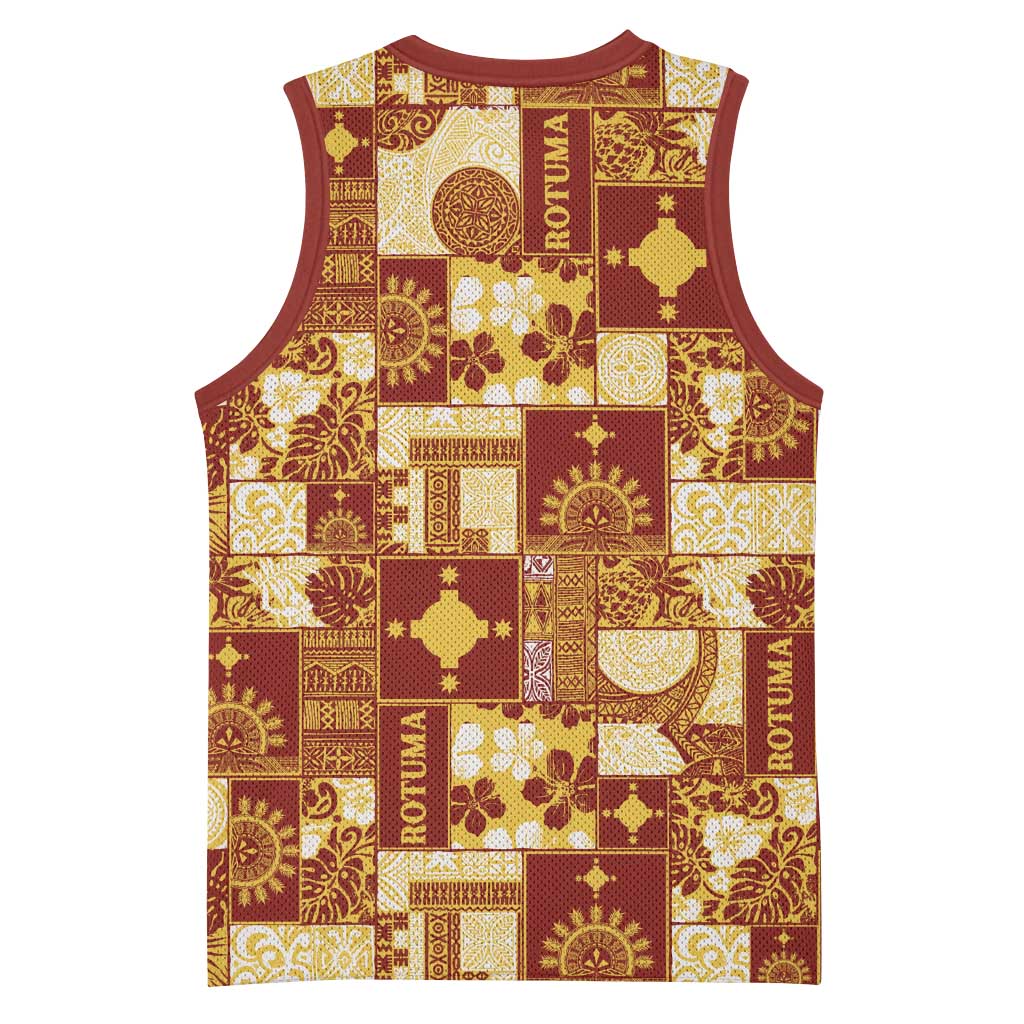 Rotuma Faiakse'ea 'e Kirisimasi Basketball Jersey Pacific Patchwork Xmas Vibes LT9 - Polynesian Pride
