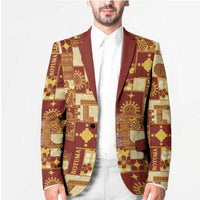 Rotuma Faiakse'ea 'e Kirisimasi Blazer Pacific Patchwork Xmas Vibes - Polynesian Pride